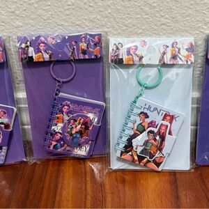 Kpop demon Hunter notebook key chains (4 packs)